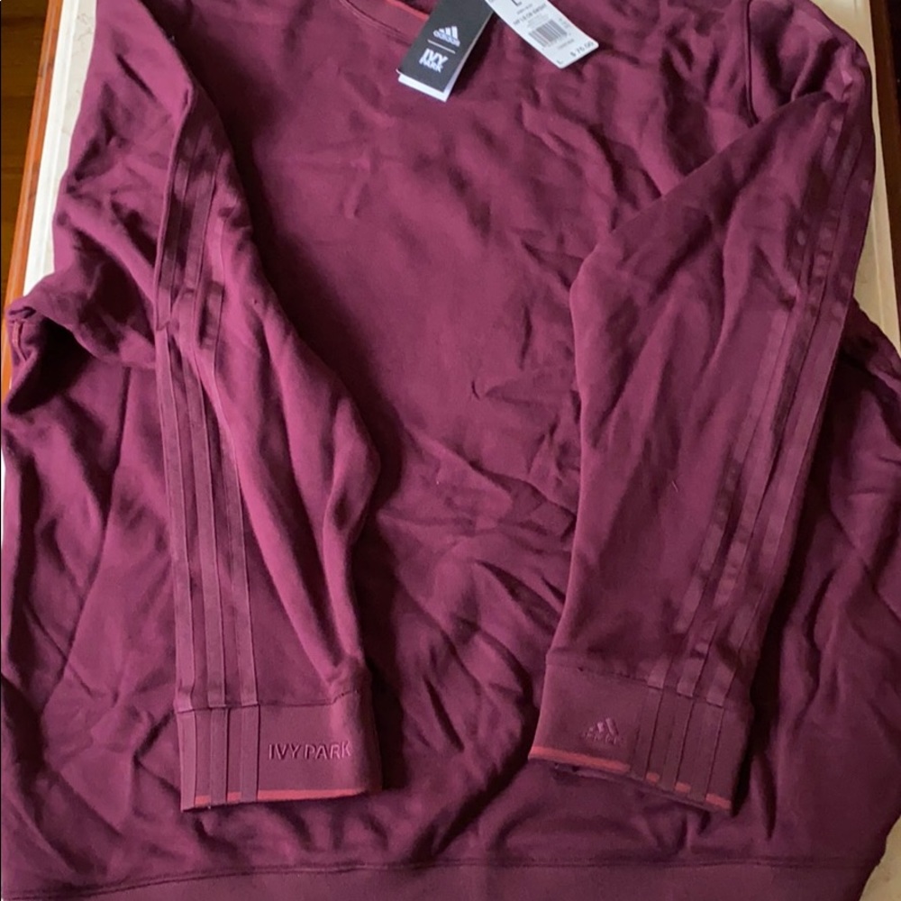 ivy park x adidas sweatshirt in maroon